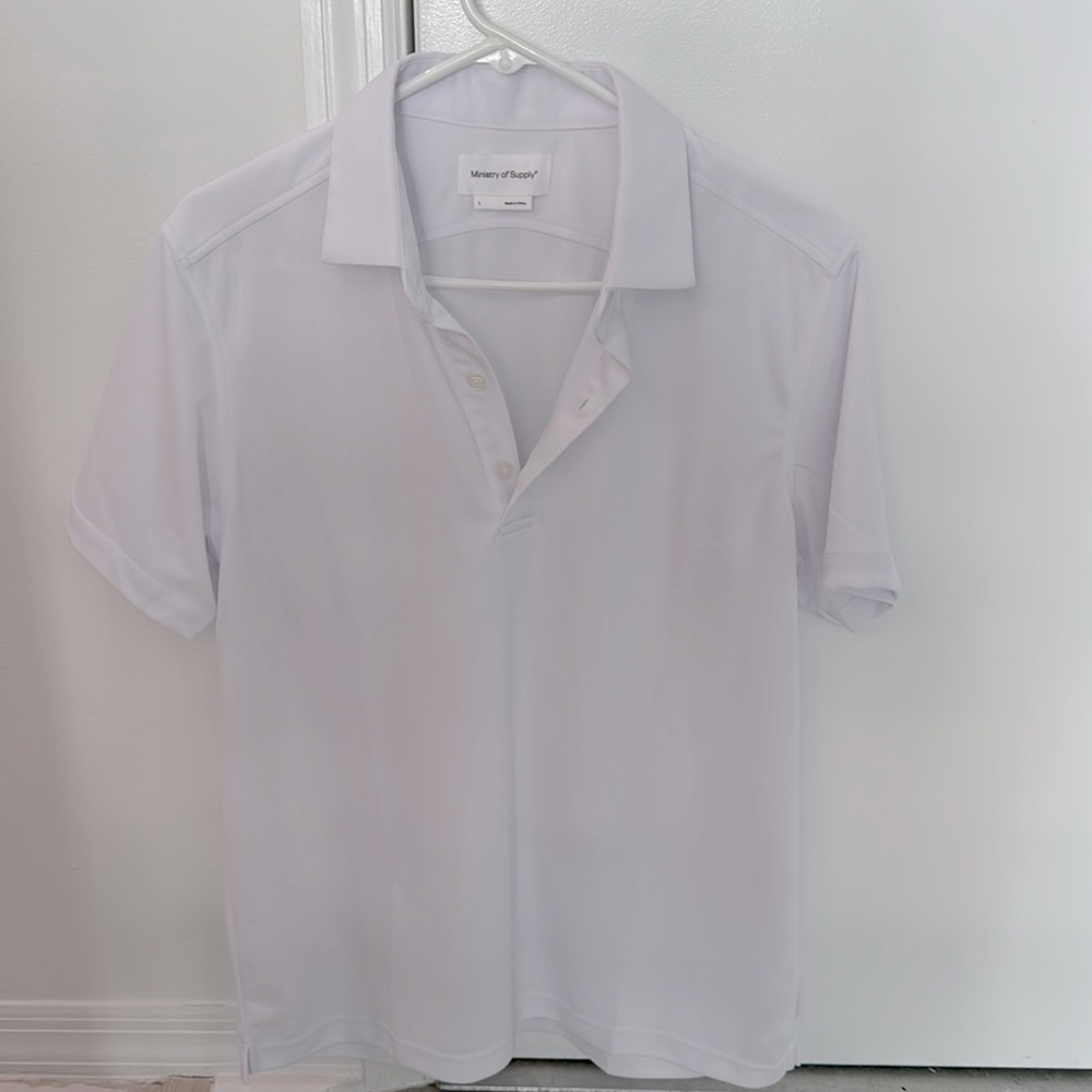 Ministry of Supply Apollo Polo, Size L, Color White